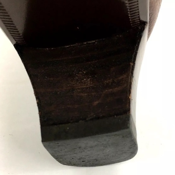 Battaglia Women Sz. 7 Spool Heel Genuine Leather - Picture 8 of 8